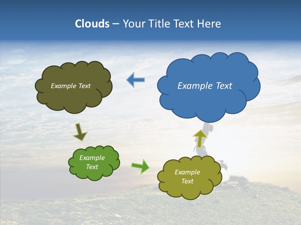 Freedom Woman Sunrise PowerPoint Template