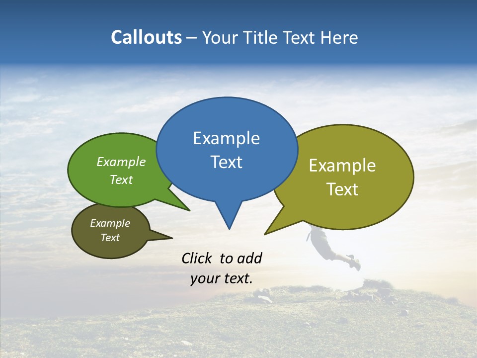 Freedom Woman Sunrise PowerPoint Template