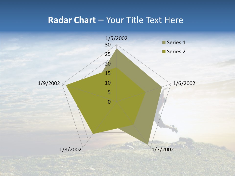 Freedom Woman Sunrise PowerPoint Template