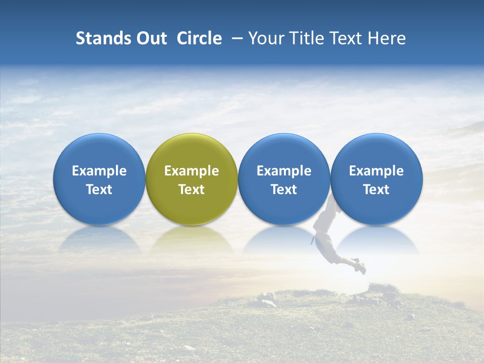 Freedom Woman Sunrise PowerPoint Template