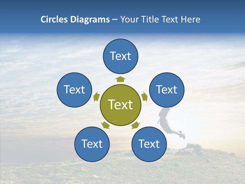 Freedom Woman Sunrise PowerPoint Template