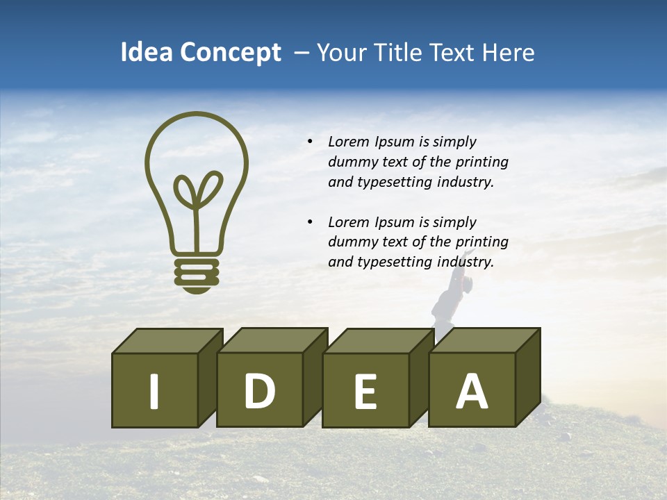 Freedom Woman Sunrise PowerPoint Template