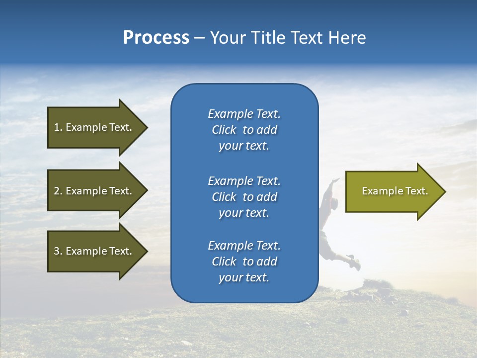 Freedom Woman Sunrise PowerPoint Template