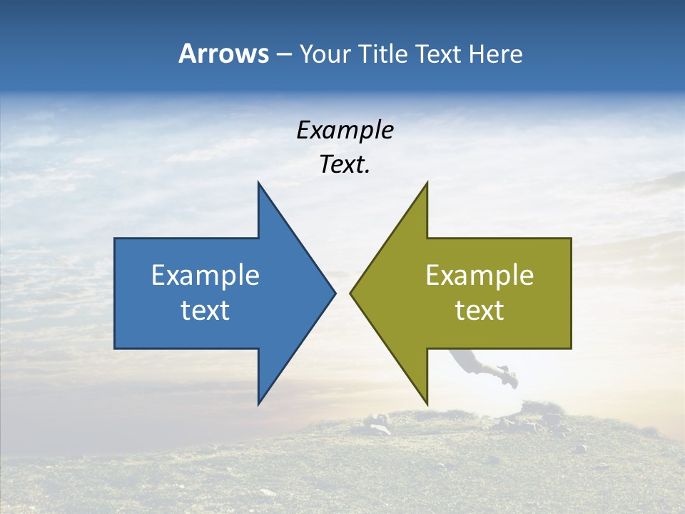 Freedom Woman Sunrise PowerPoint Template