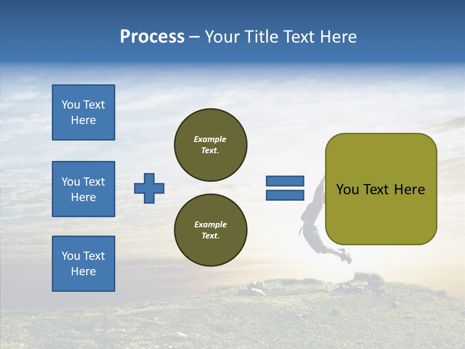 Freedom Woman Sunrise PowerPoint Template