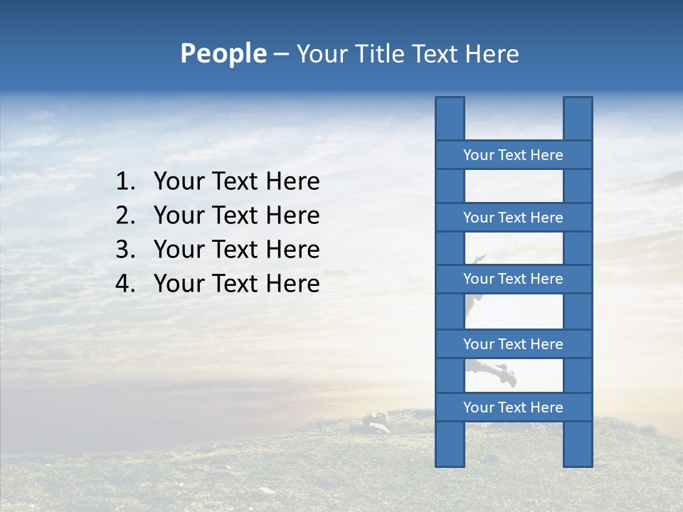 Freedom Woman Sunrise PowerPoint Template