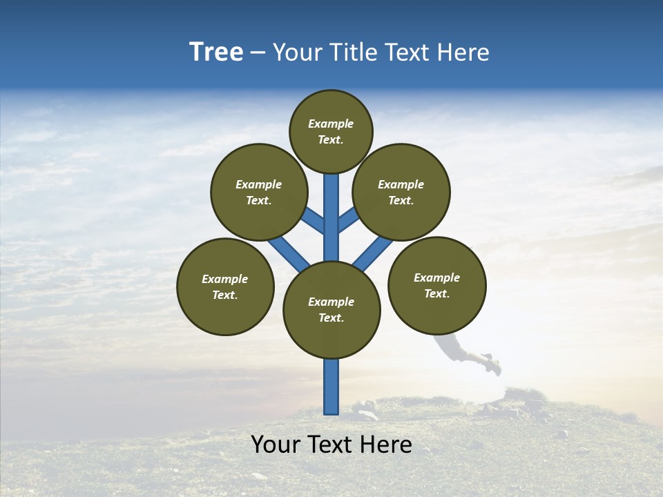 Freedom Woman Sunrise PowerPoint Template