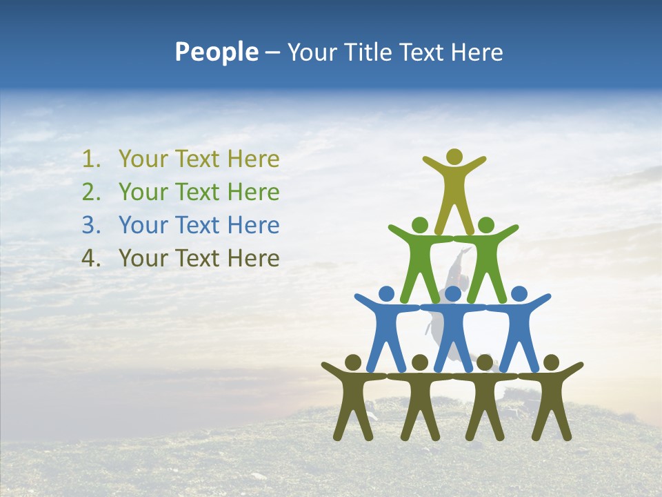 Freedom Woman Sunrise PowerPoint Template