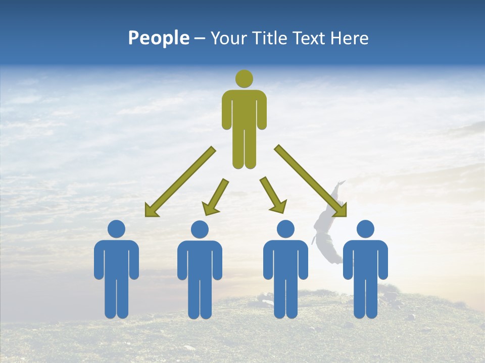 Freedom Woman Sunrise PowerPoint Template