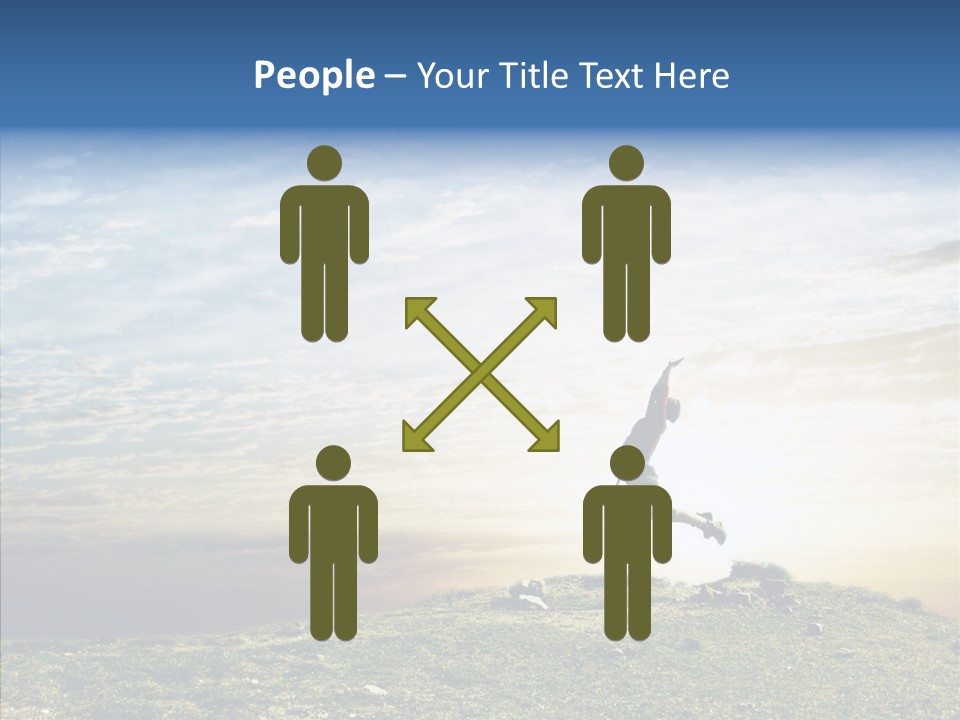 Freedom Woman Sunrise PowerPoint Template