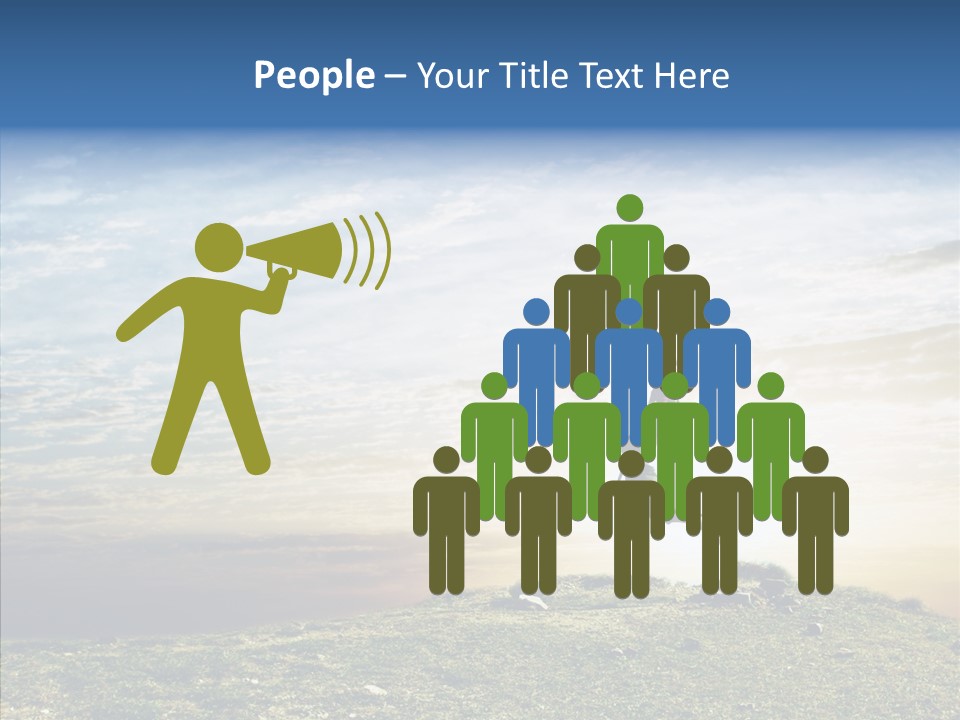 Freedom Woman Sunrise PowerPoint Template