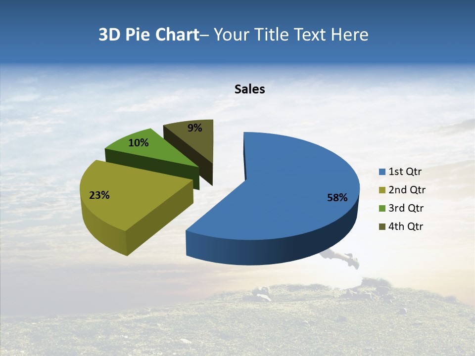 Freedom Woman Sunrise PowerPoint Template