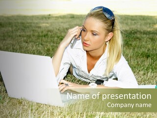 Connection Message Worker PowerPoint Template