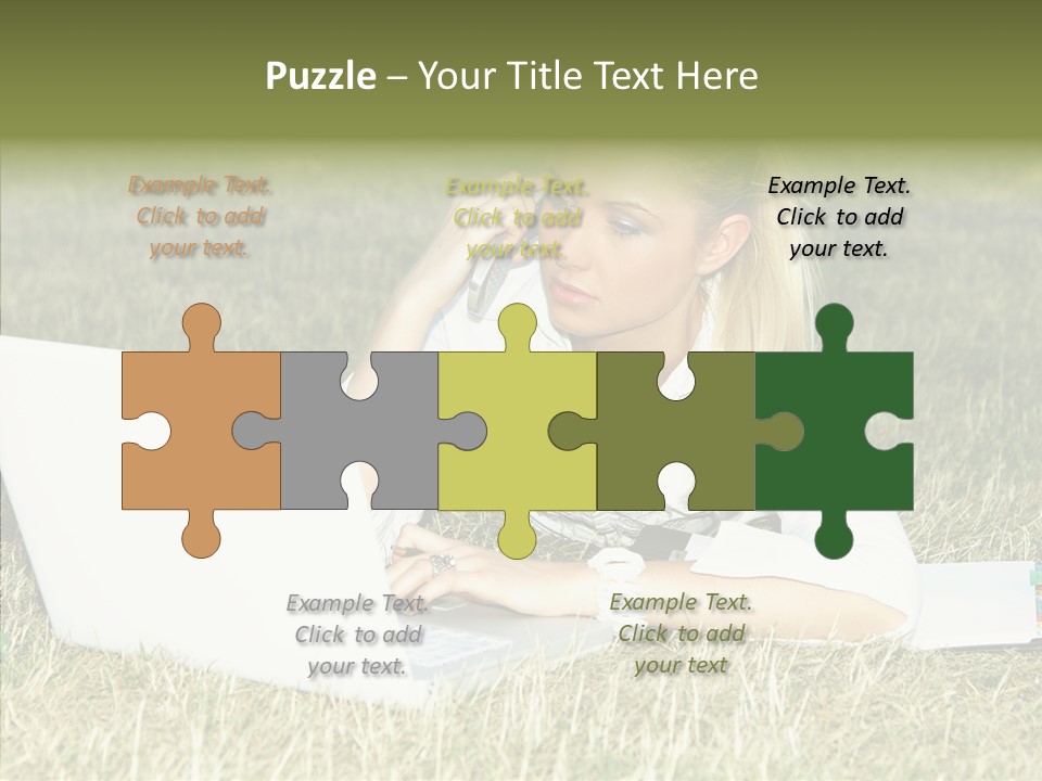 Connection Message Worker PowerPoint Template