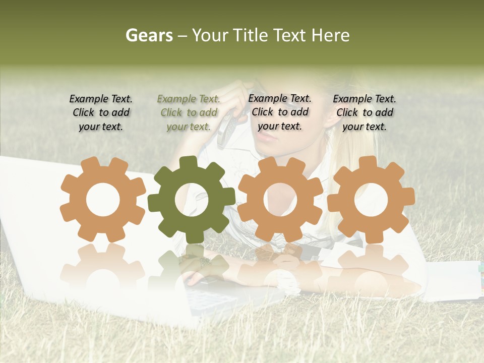 Connection Message Worker PowerPoint Template