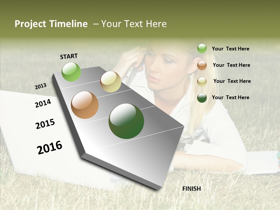 Connection Message Worker PowerPoint Template