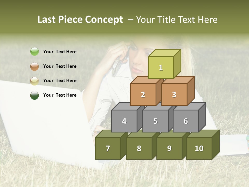 Connection Message Worker PowerPoint Template