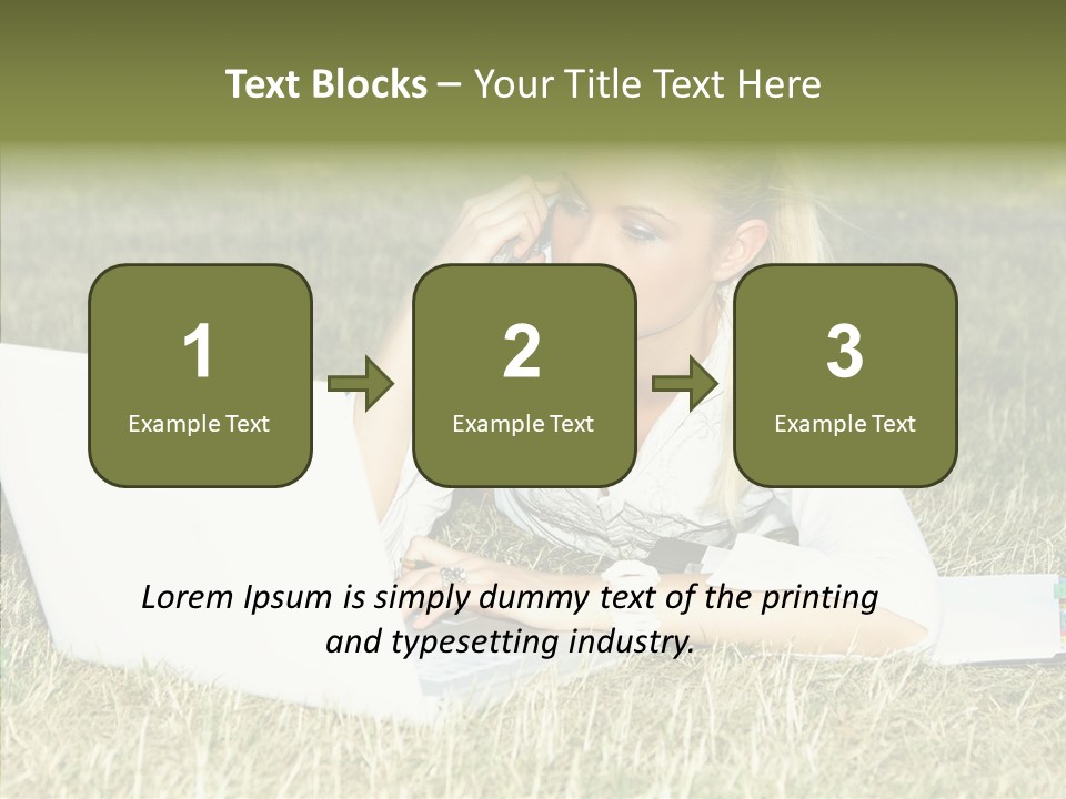 Connection Message Worker PowerPoint Template