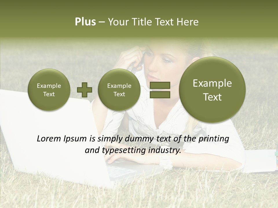 Connection Message Worker PowerPoint Template