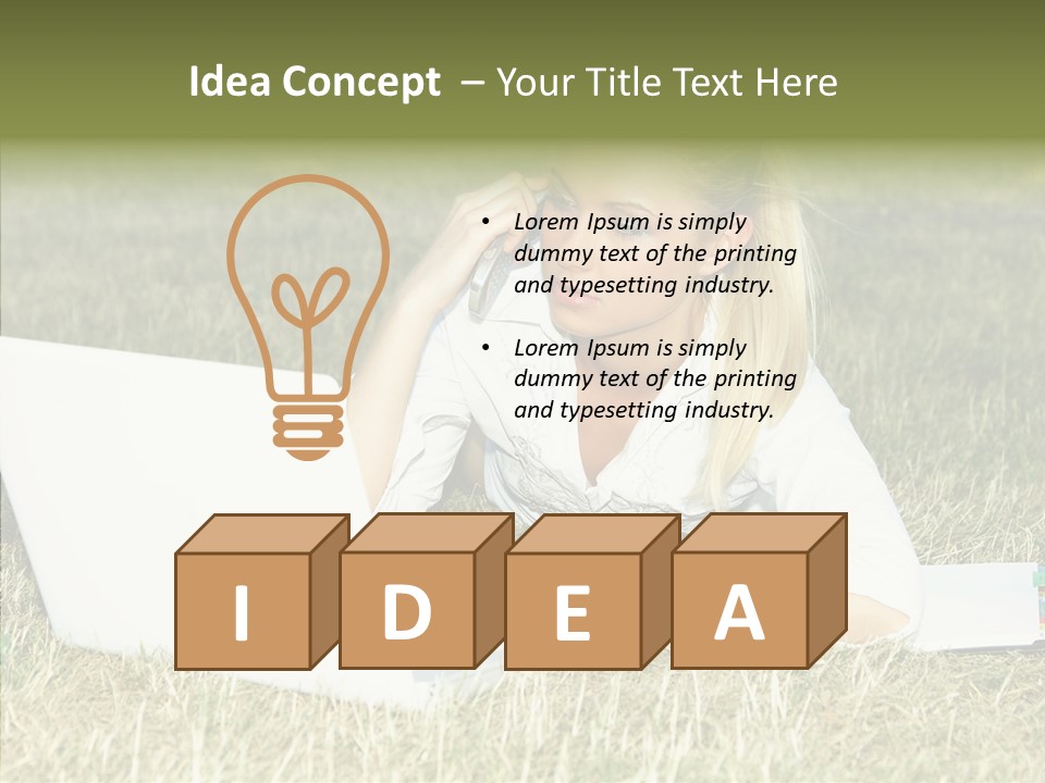 Connection Message Worker PowerPoint Template