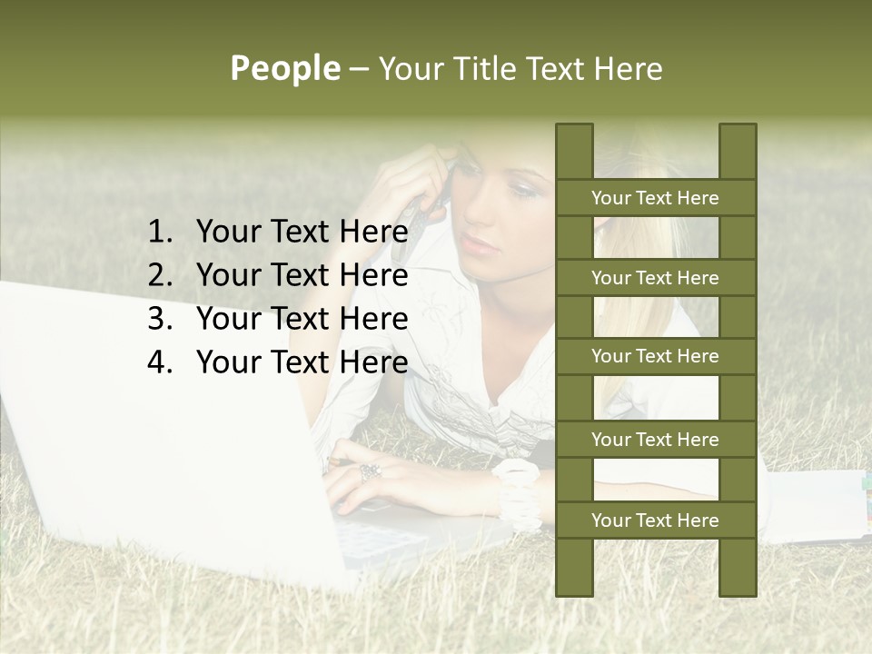 Connection Message Worker PowerPoint Template