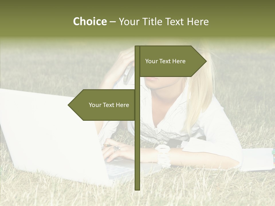 Connection Message Worker PowerPoint Template