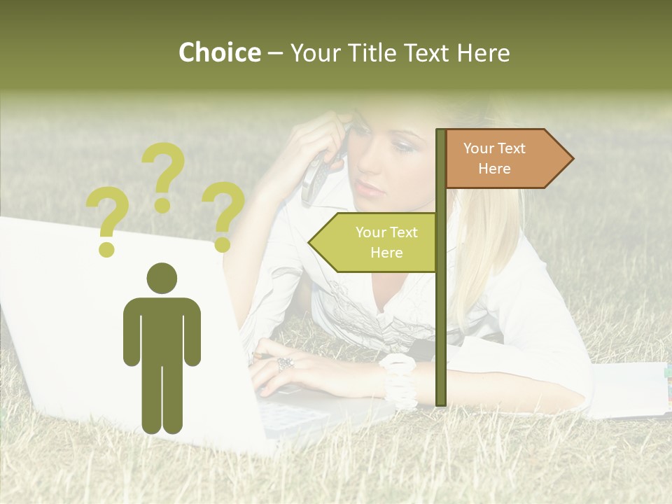 Connection Message Worker PowerPoint Template