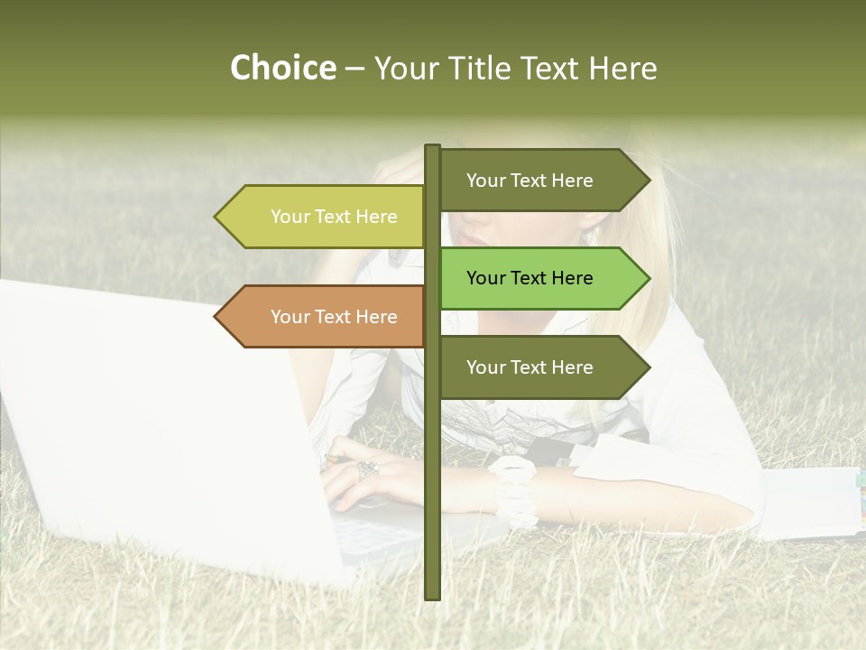 Connection Message Worker PowerPoint Template