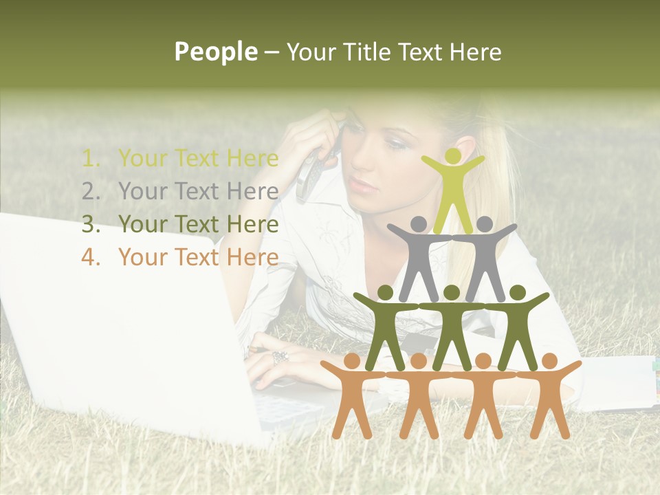 Connection Message Worker PowerPoint Template