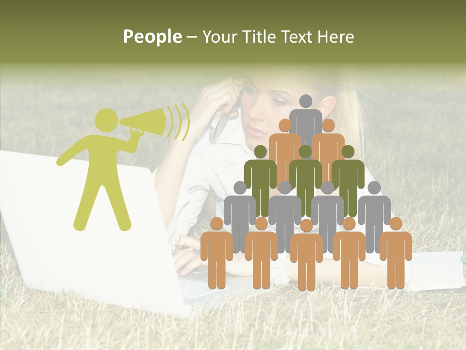 Connection Message Worker PowerPoint Template