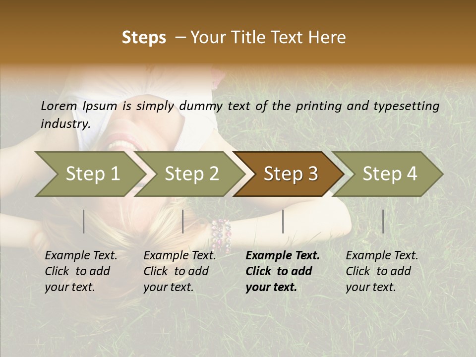 Relax Happiness Fashionable PowerPoint Template