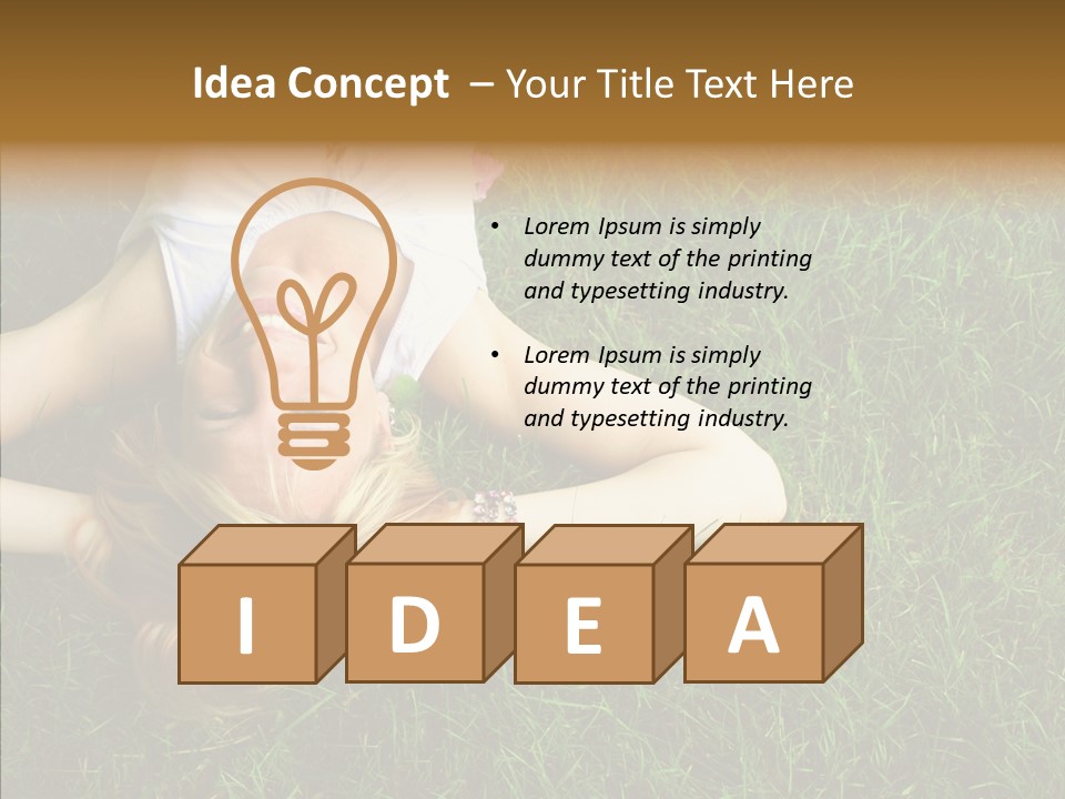 Relax Happiness Fashionable PowerPoint Template