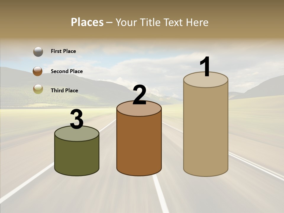 Stripped Blur Drive PowerPoint Template