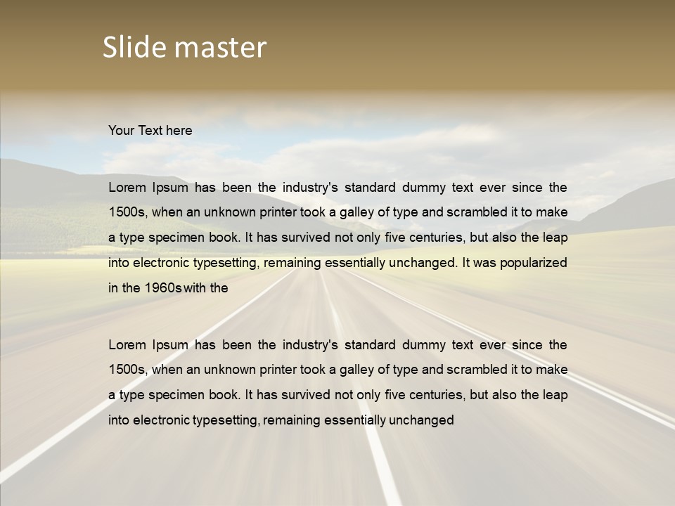 Stripped Blur Drive PowerPoint Template