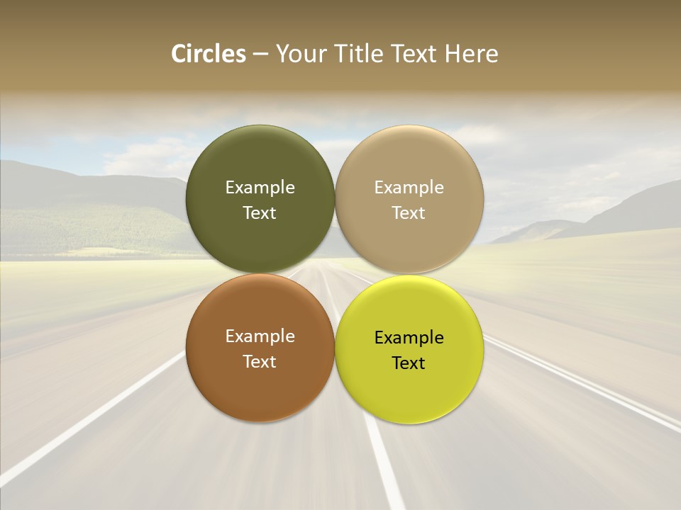 Stripped Blur Drive PowerPoint Template