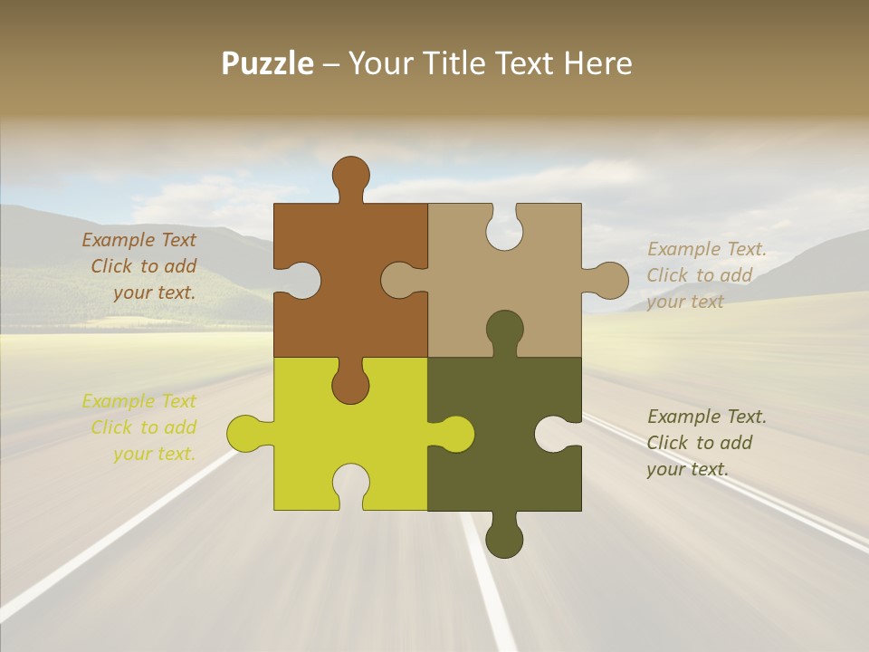 Stripped Blur Drive PowerPoint Template