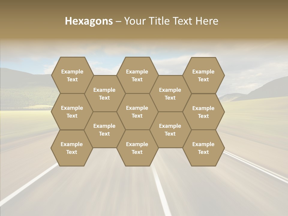 Stripped Blur Drive PowerPoint Template