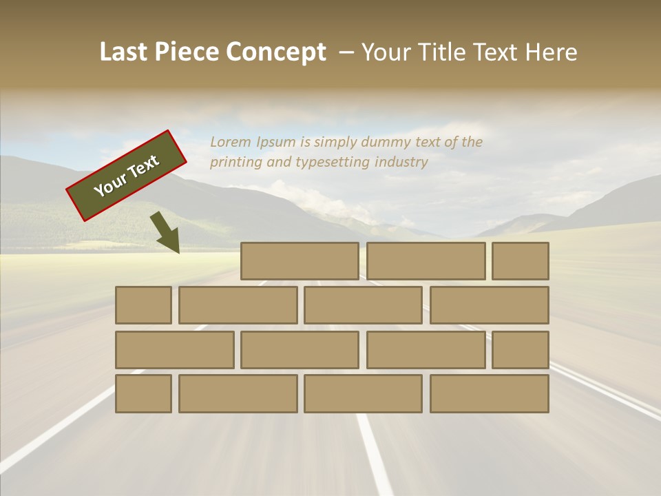Stripped Blur Drive PowerPoint Template