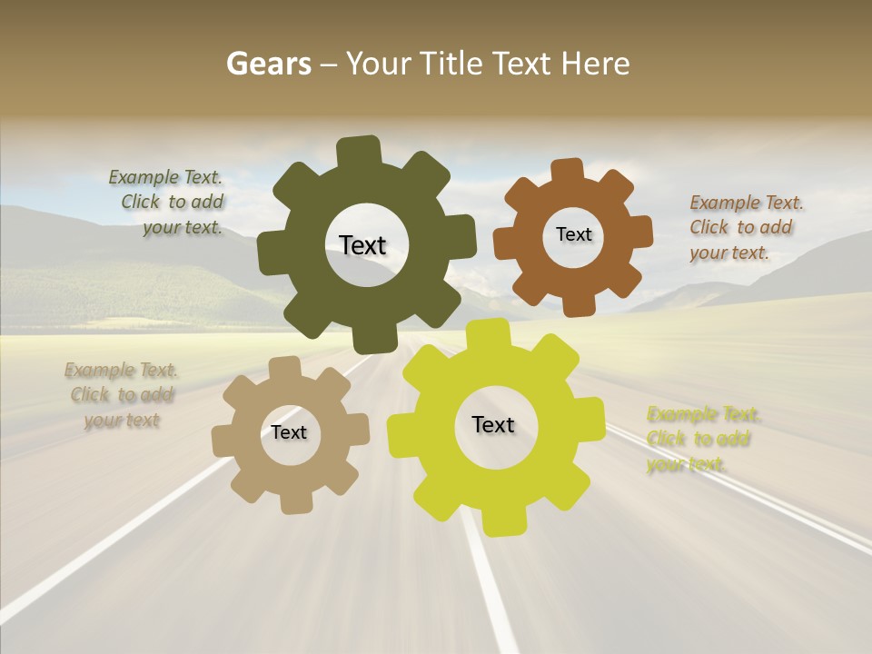 Stripped Blur Drive PowerPoint Template