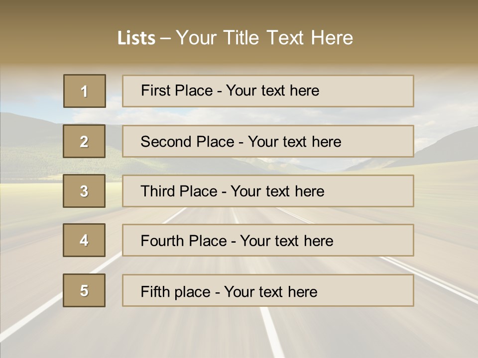 Stripped Blur Drive PowerPoint Template
