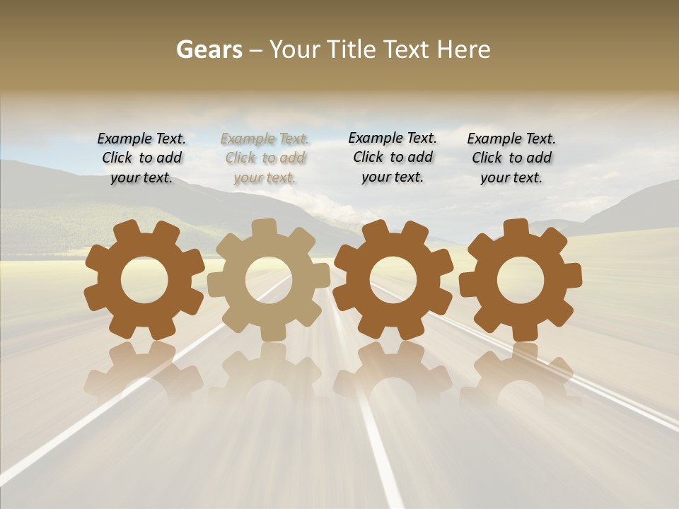 Stripped Blur Drive PowerPoint Template