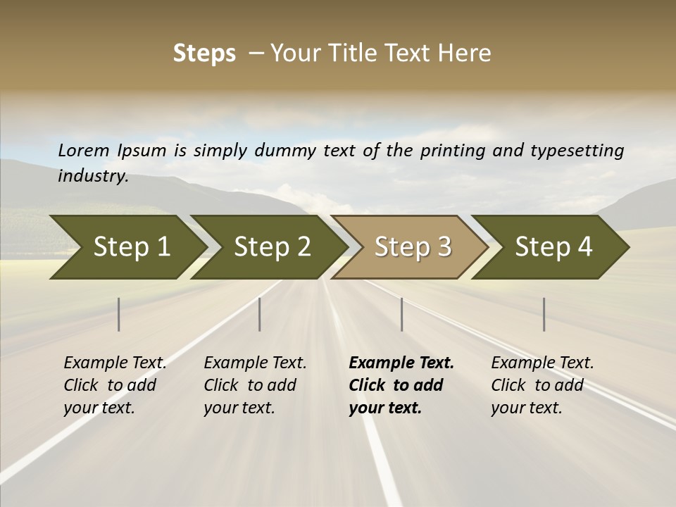 Stripped Blur Drive PowerPoint Template