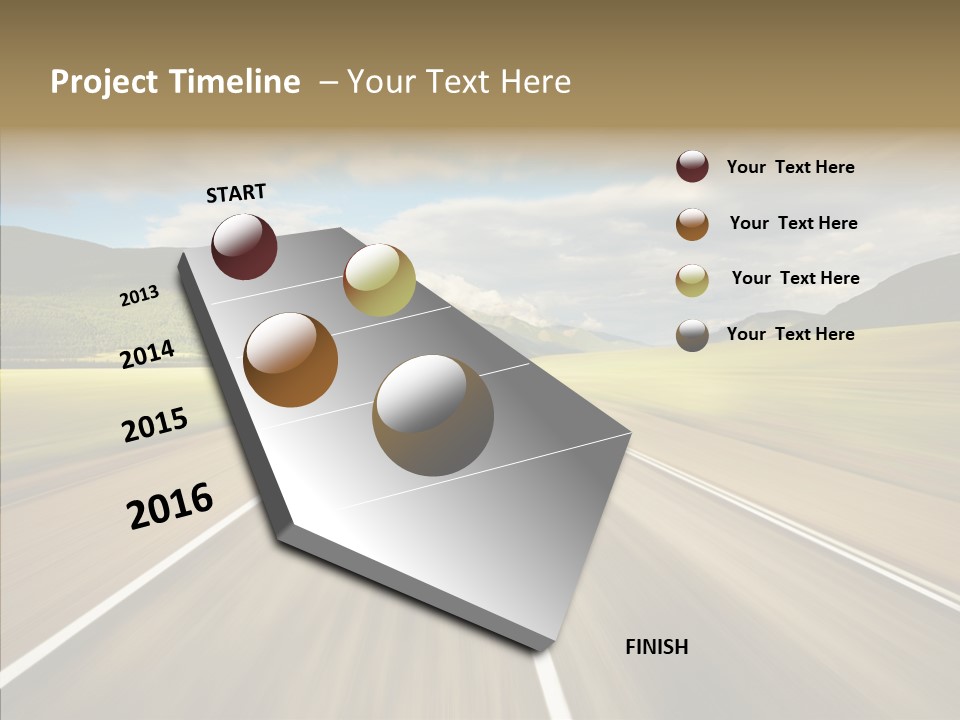 Stripped Blur Drive PowerPoint Template