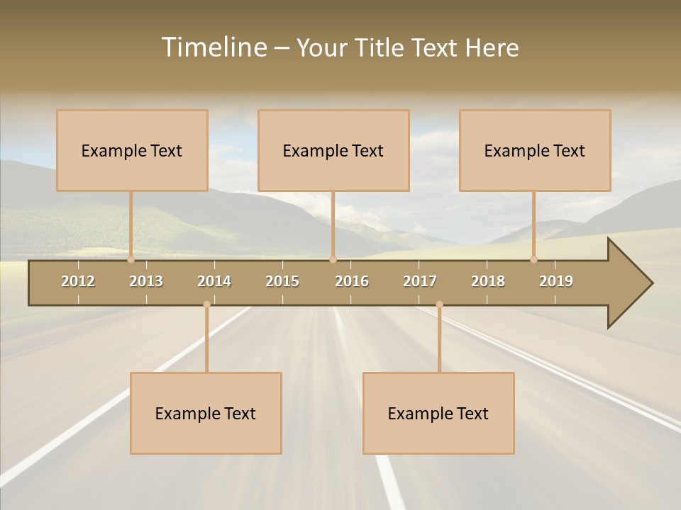 Stripped Blur Drive PowerPoint Template