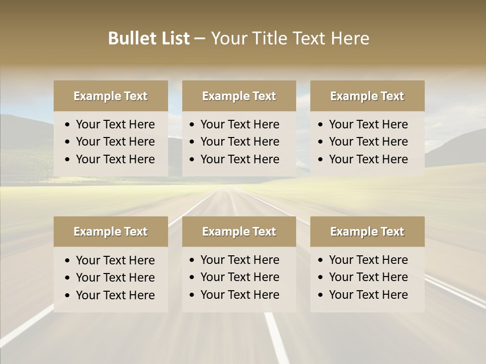 Stripped Blur Drive PowerPoint Template
