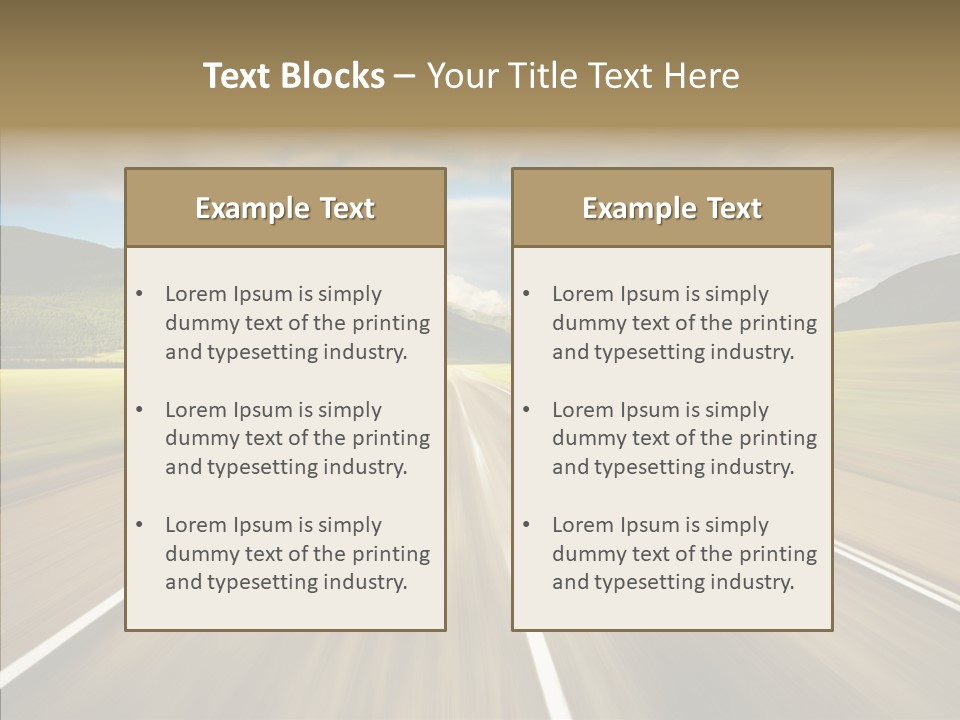Stripped Blur Drive PowerPoint Template