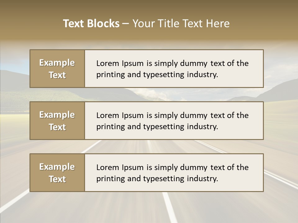 Stripped Blur Drive PowerPoint Template