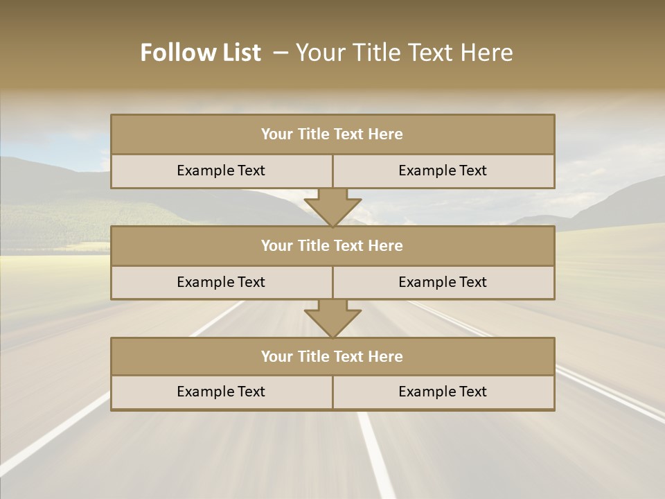 Stripped Blur Drive PowerPoint Template