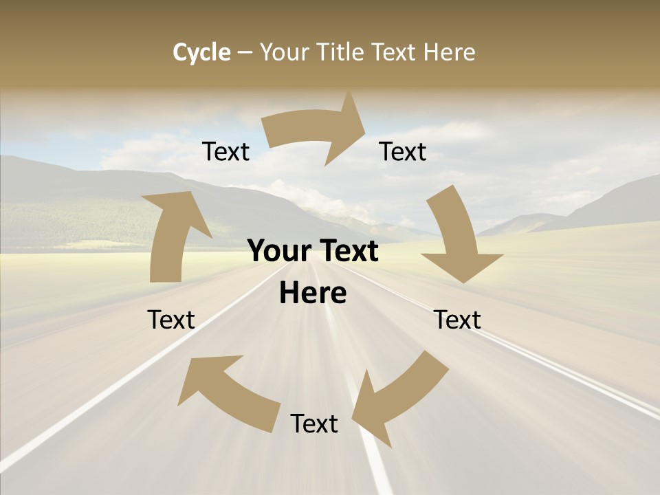 Stripped Blur Drive PowerPoint Template