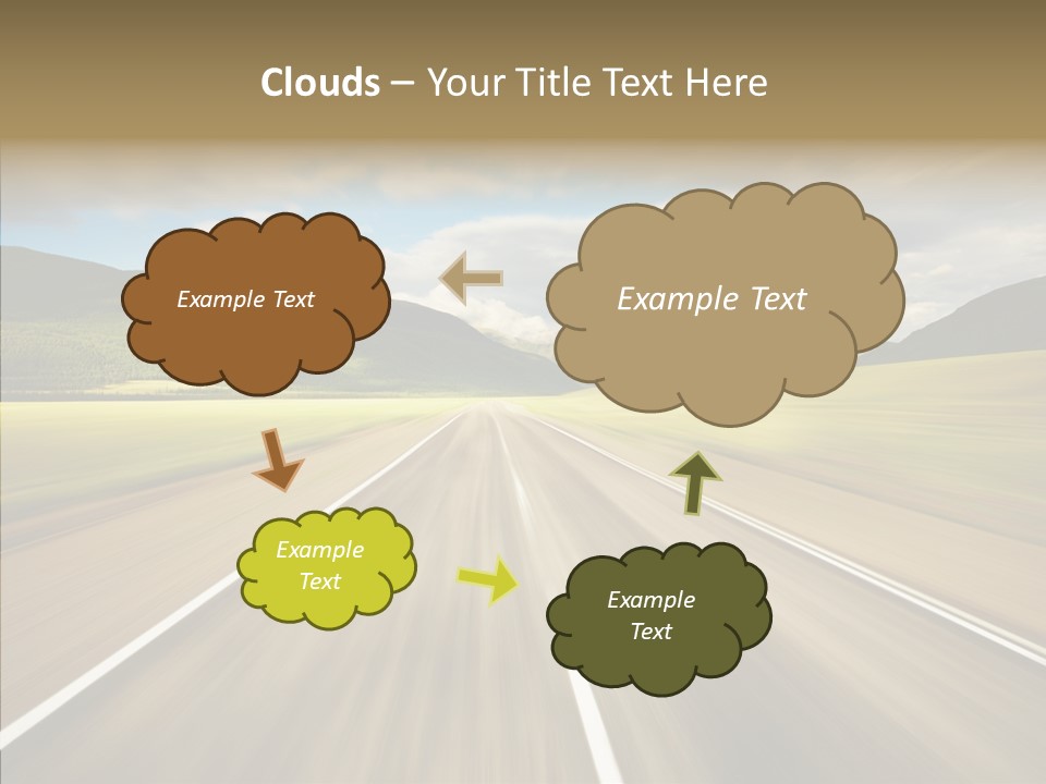 Stripped Blur Drive PowerPoint Template
